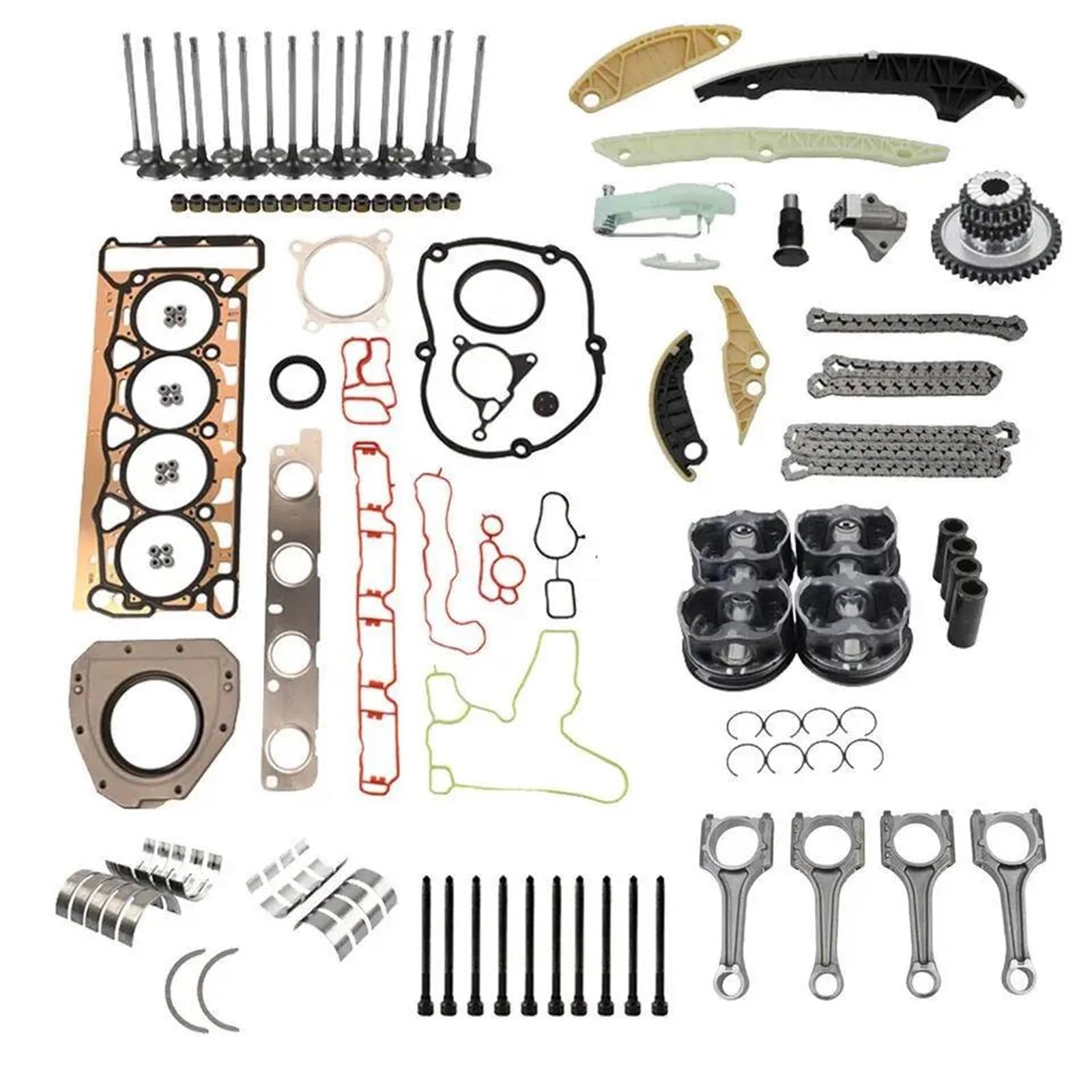 Kit De Révision Et Reconstruction Du Moteur Pour VW Pour Jetta 2.0 T CCTA CAE CCZ, Pistons 23 Mm Kit tendeur