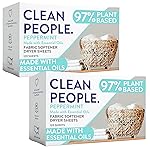 The Clean People Fabric Softener Sheets - Dryer Sheets - Softens & Removes Static - Vegan Laundry Softener With Essential Oils - Peppermint 240 Pack