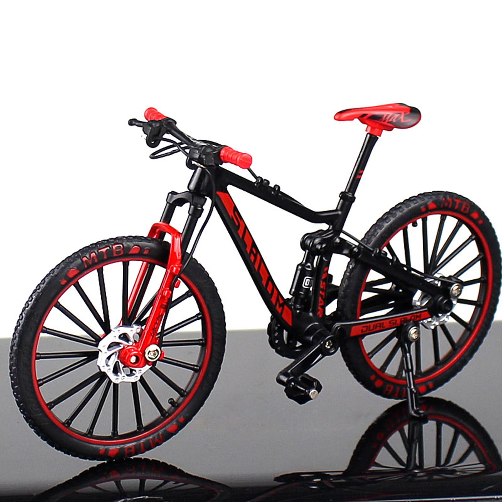 MayDONG Vélo de montagne miniature en alliage à l'échelle 1:10 avec couleurs vives, cadeaux amusants et intéressants pour adulte