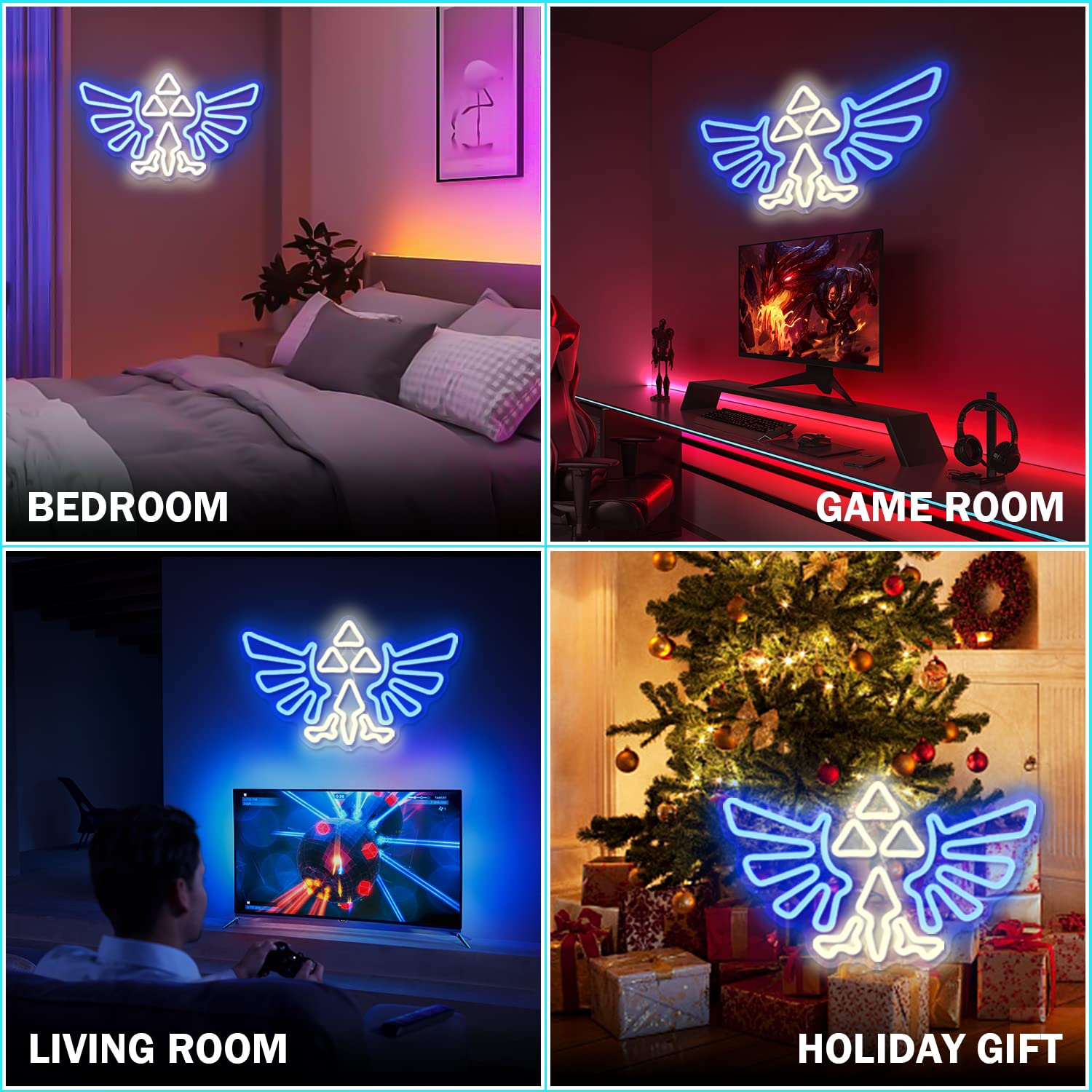 LOZ Gaming Neon Sign Dimmbares Spiel Neonschild für Gamer Room Decor Neonlichter für Schlafzimmer Jungen Teen Gaming Zone Party Dekoration