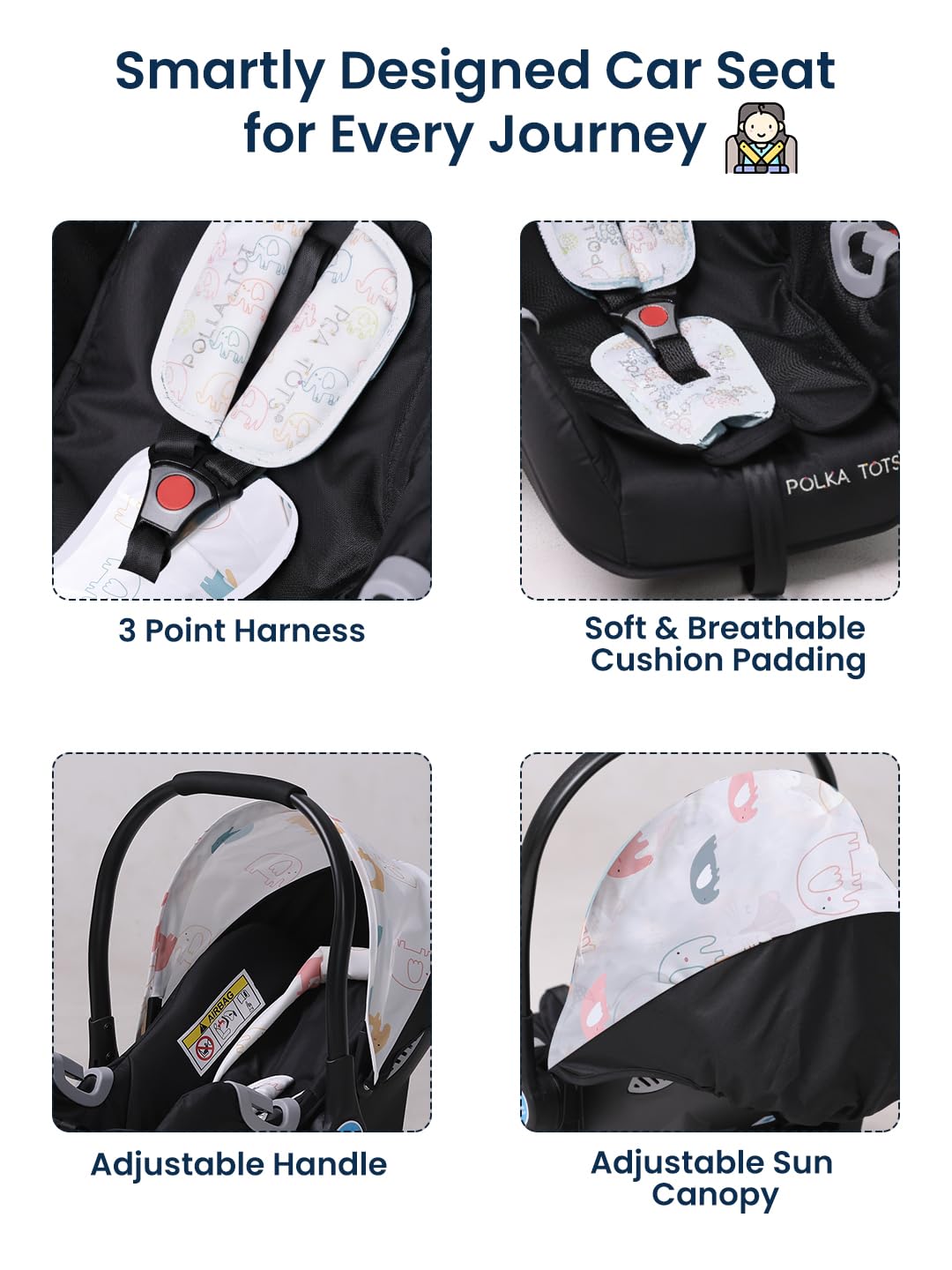 POLKA TOTS Travel System: Stroller & Car Seat -3 POLKA TOTS Travel System: Stroller & Car Seat -3