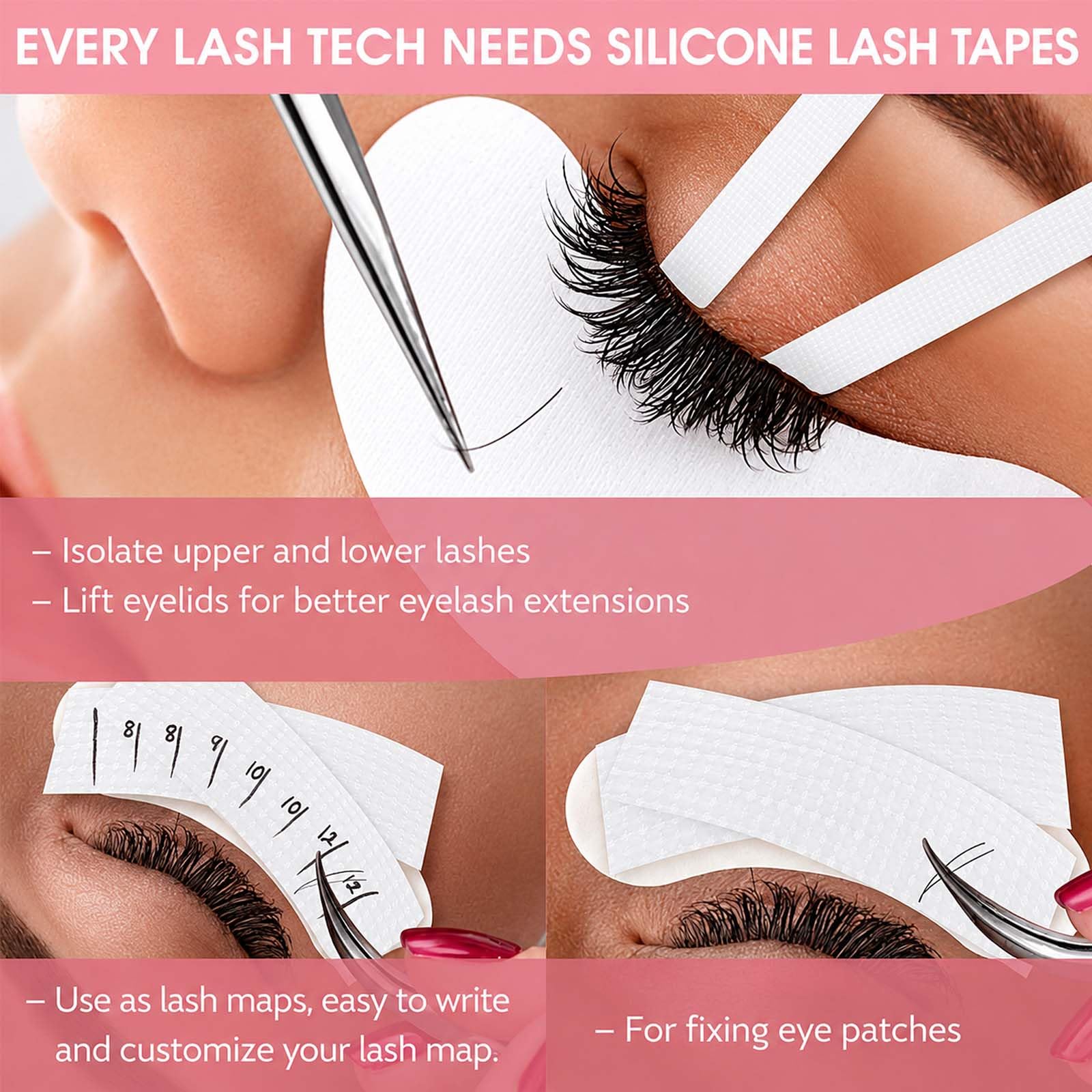 6 Rollos Cinta de PestañAs, Lash Tape Para PestañAs Microporoso by Obeyalash (Cinta De PestañAs JP)