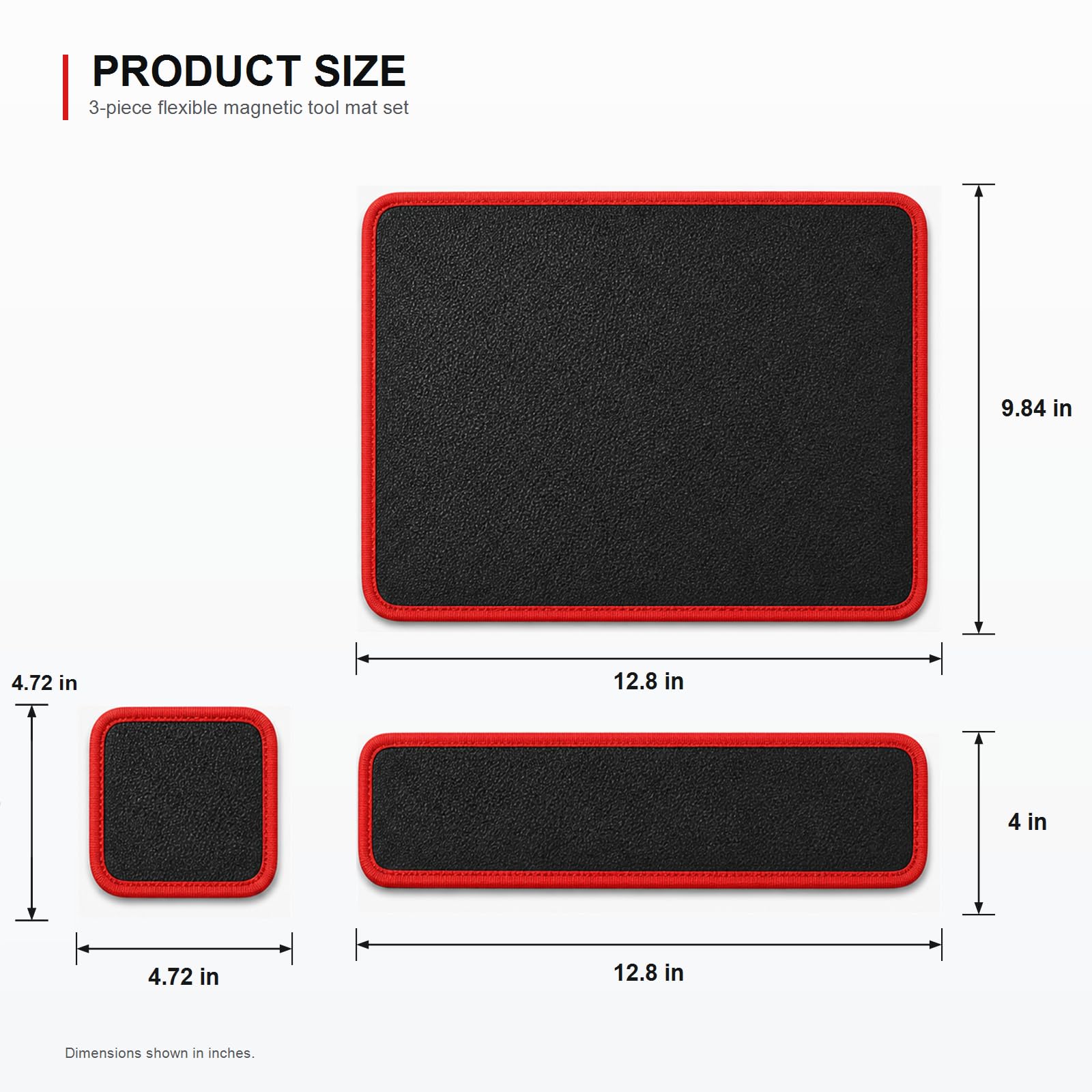 Magnetisches Werkzeugmatten-Set, magnetische Pads für Werkzeuge – robuster magnetischer Werkzeughalter, flexibler Magnetmattenablage, Organizer, für Autoreparatur und Werkstatt, praktische Geschenke
