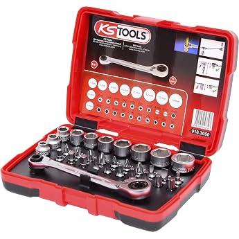 KS Tools 918.3050 1/4 + 11 mm Durchgangs-Steckschl ssel- und Bit-Satz 31-tlg