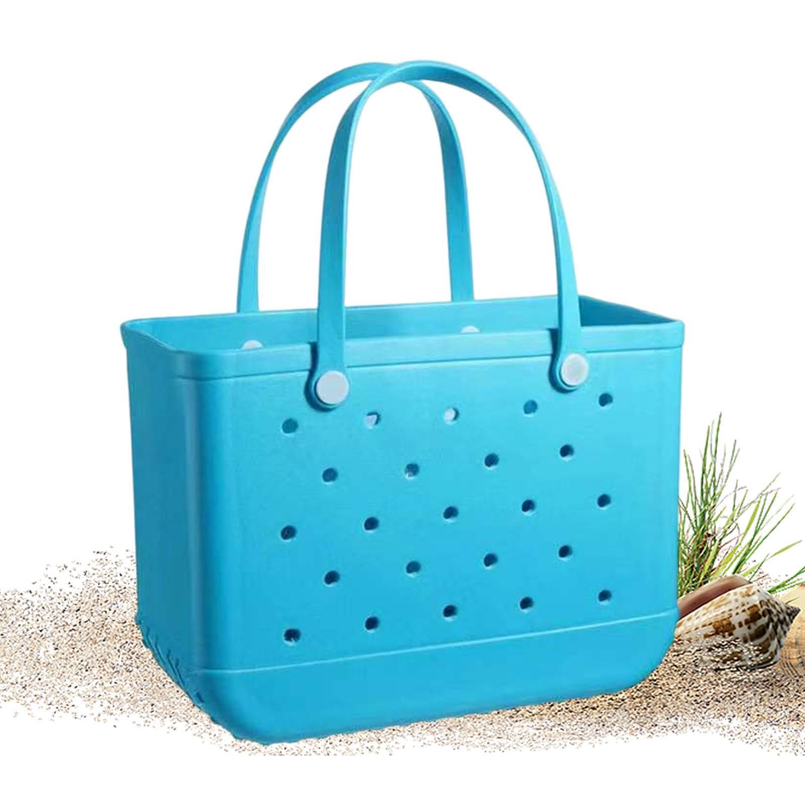 Generic Bolsa de playa de goma, bolsa de mano de goma, divisor de bolsa de bogg, bolso portátil de viaje al aire libre, cesta de almacenamiento de playa, bolsa de playa impermeable para playa, piscina