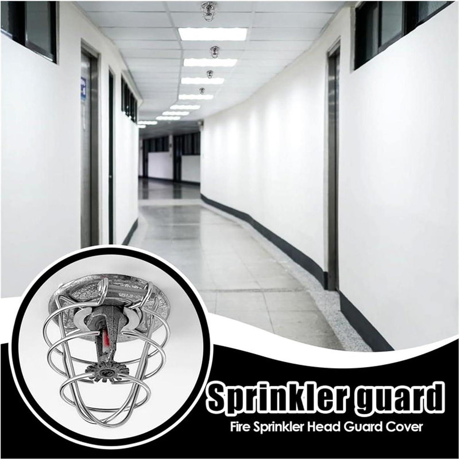 Fire Sprinkler Guard Strong Covers For Ceiling Effective Protection Bracket Made Of Carbon Steel Cage