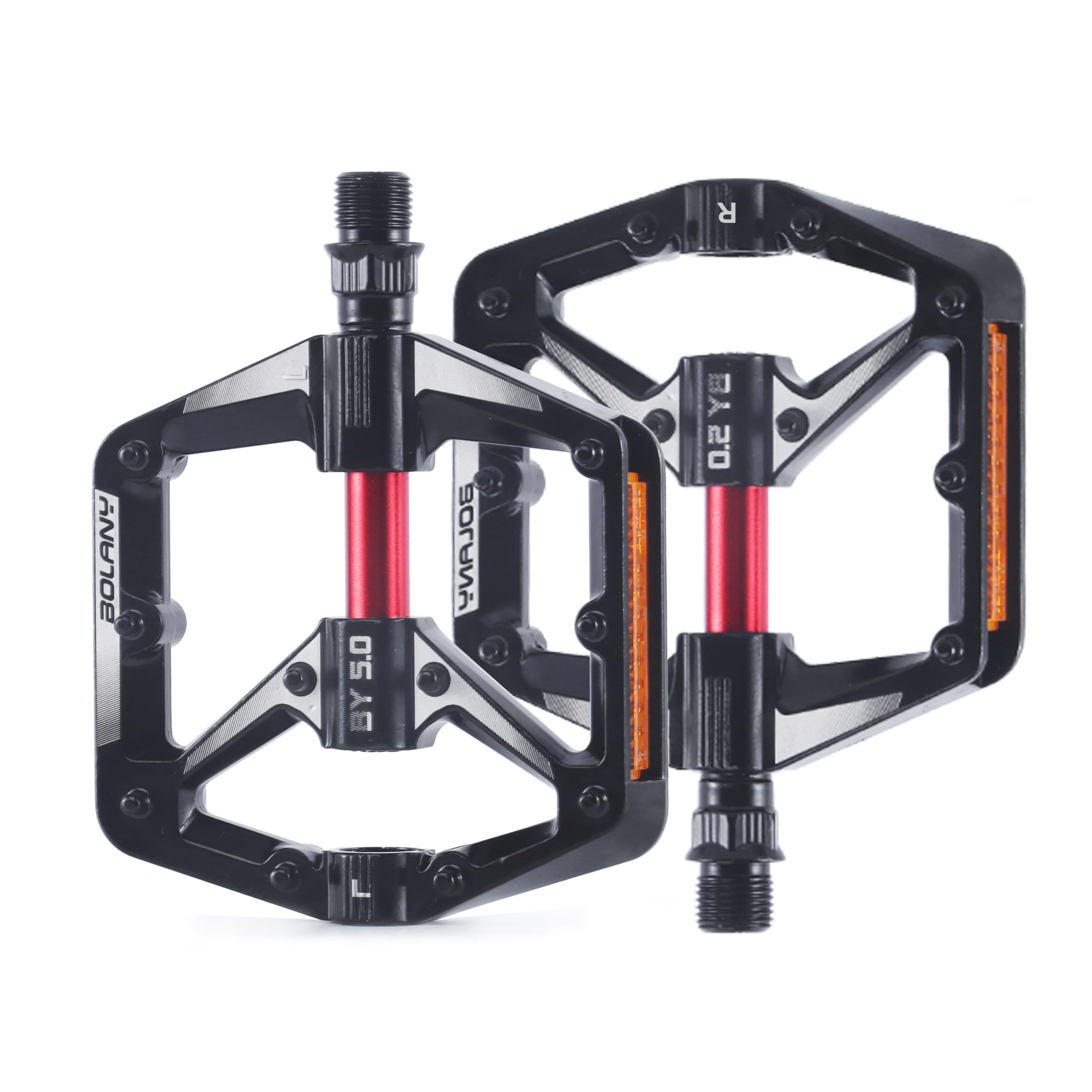 JCQIGOA Road MTB Bike Pedals Aluminum Alloy Bicycle Pedals Mountain Bike Pedal with Removable Antiskid Nails