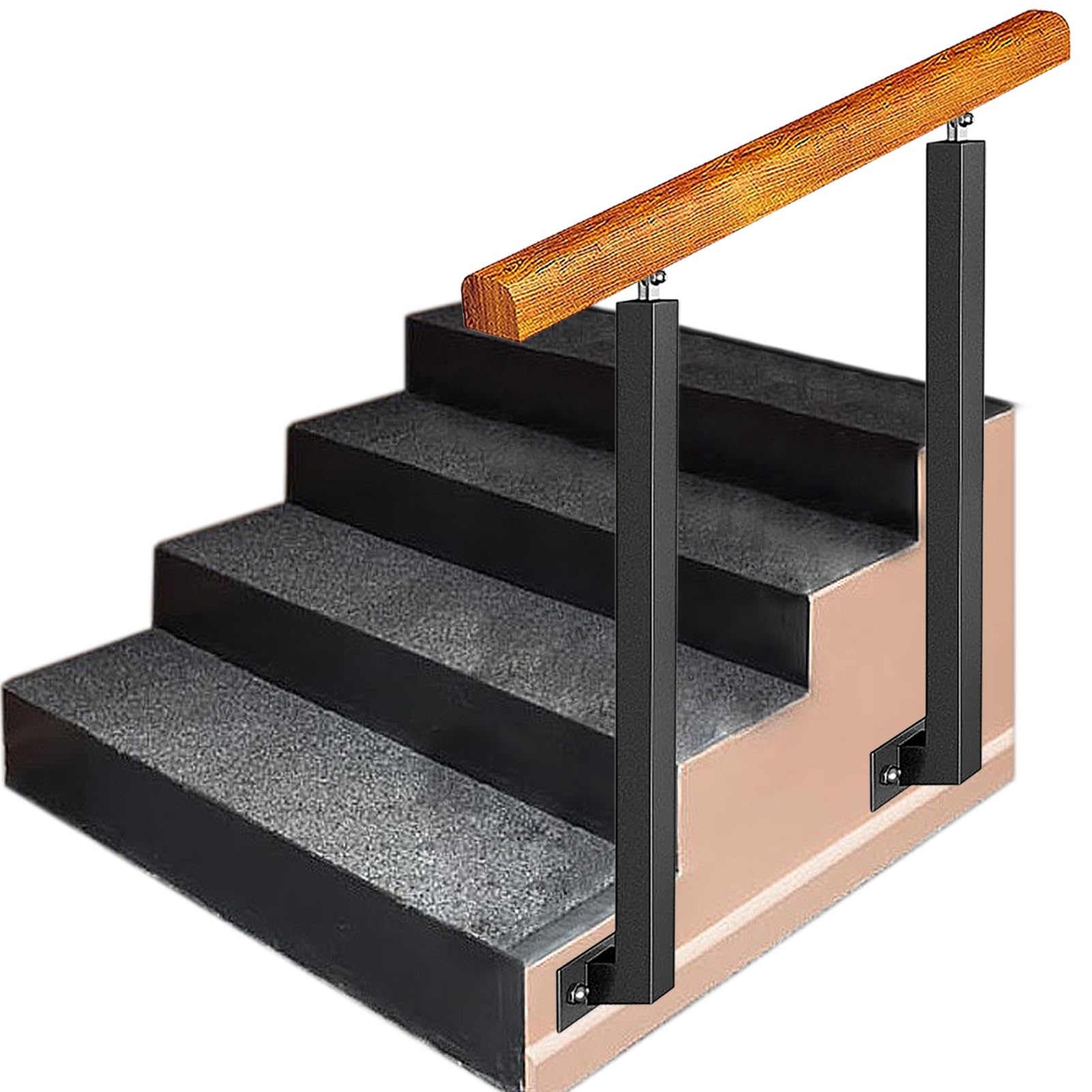 Kit de garde-corps de porche extérieur pour escalier bois 1 2 3 marches