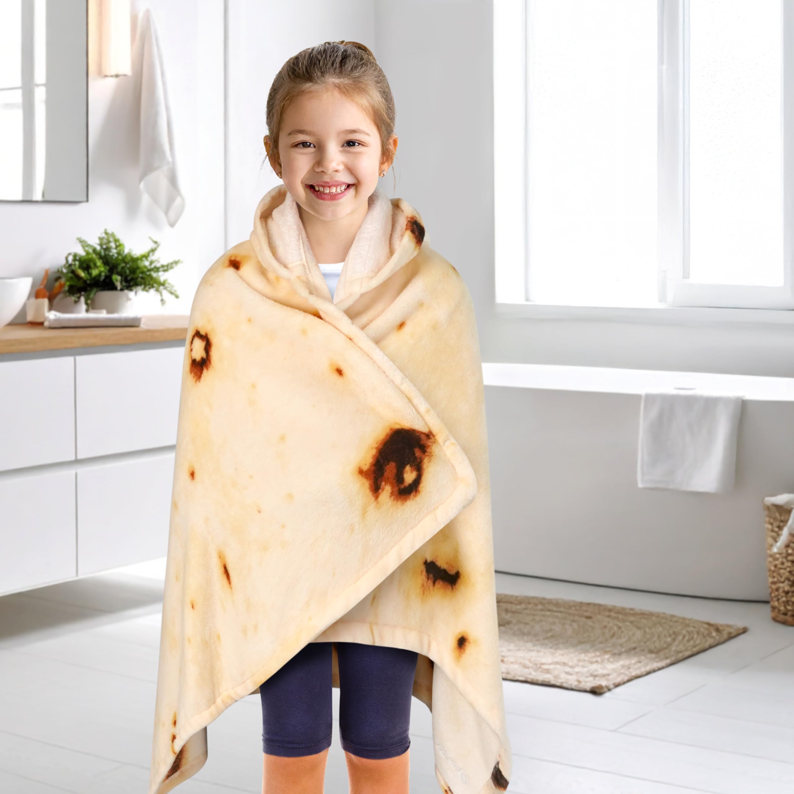PAVILIA Fleece-Handtuch mit Kapuze für Kinder, Kleinkinder, Stranddusche für Pool, Schwimmponcho für Jungen und Mädchen von 3–8 Jahren, 127 x 76 cm