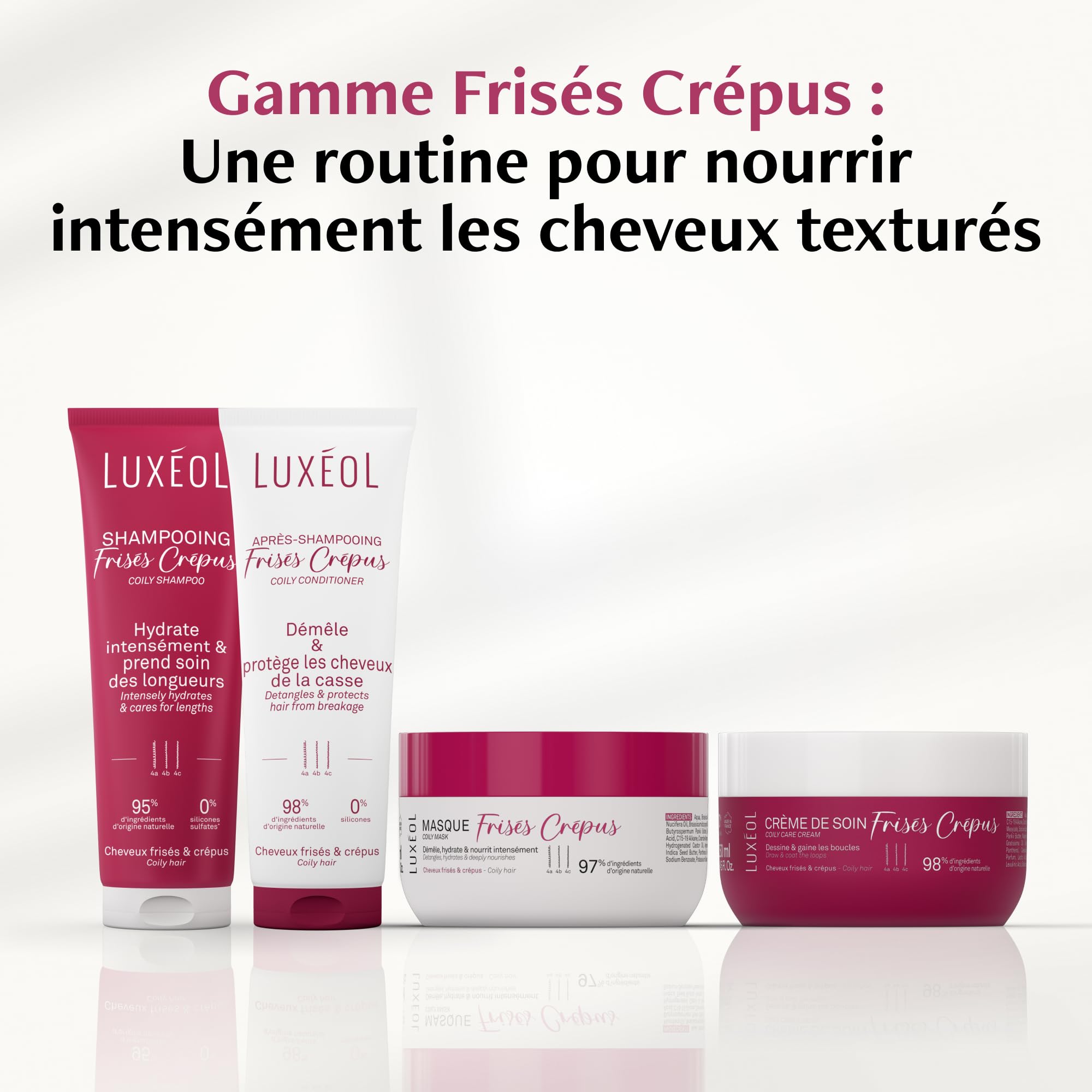 Luxéol - Coffret Routine Frisés/Crépus - Brosse démêlante offerte