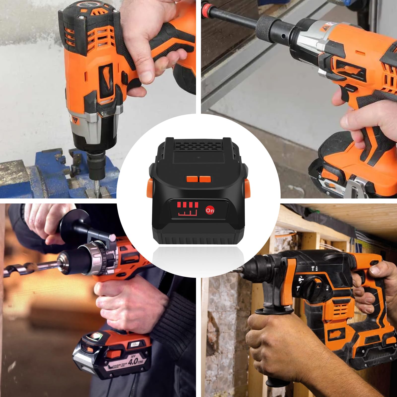 Batería de ion de litio de repuesto para AEG L1815G L1820R L1840R L1850R (18 V, 5500 mAh)
