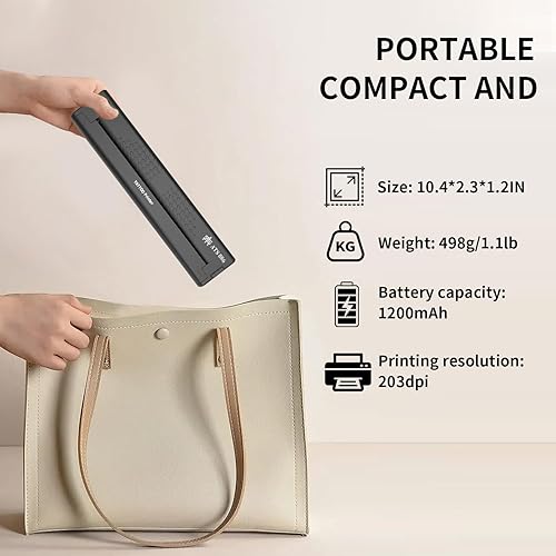 Miniatura 4 de YILONG Impresora de plantillas de tatuajes, mini impresora portátil para tatuajes USB, inalámbrica, Bluetooth, máquina de transferencia de tatuajes,