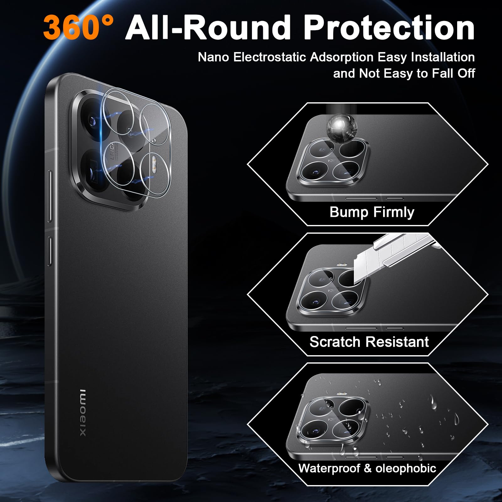 Protection Xiaomi 15t Pro QULLOO Verre Trempé Pour Xiaomi Mi 15T 5G, 3 Pièces Protecteur D'écran Et 2 Pièces Caméra Arrière Protecteur, 9H Dureté Film Protection Écran HD Clarté Anti Rayures Vitre Protection Xiaomi 15t Pro QULLOO Verre Trempé Pour Xiaomi Mi 15T 5G, 3 Pièces Protecteur D'écran Et 2 Pièces Caméra Arrière Protecteur, 9H Dureté Film Protection Écran HD Clarté Anti Rayures Vitre