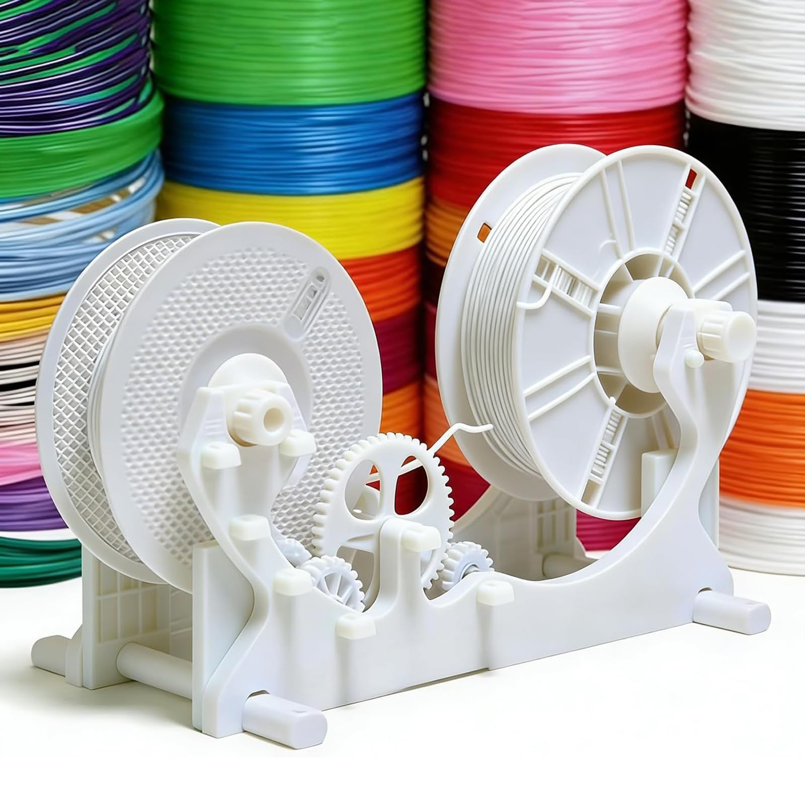 Elektryczny nawijacz filamentu 3D, elektryczny nawijacz materiałów eksploatacyjnych, utrzymuje szpule o wadze do 1 kg, równomierne nawijanie filamentu, wysoka wydajność, dla entuzjastów druku