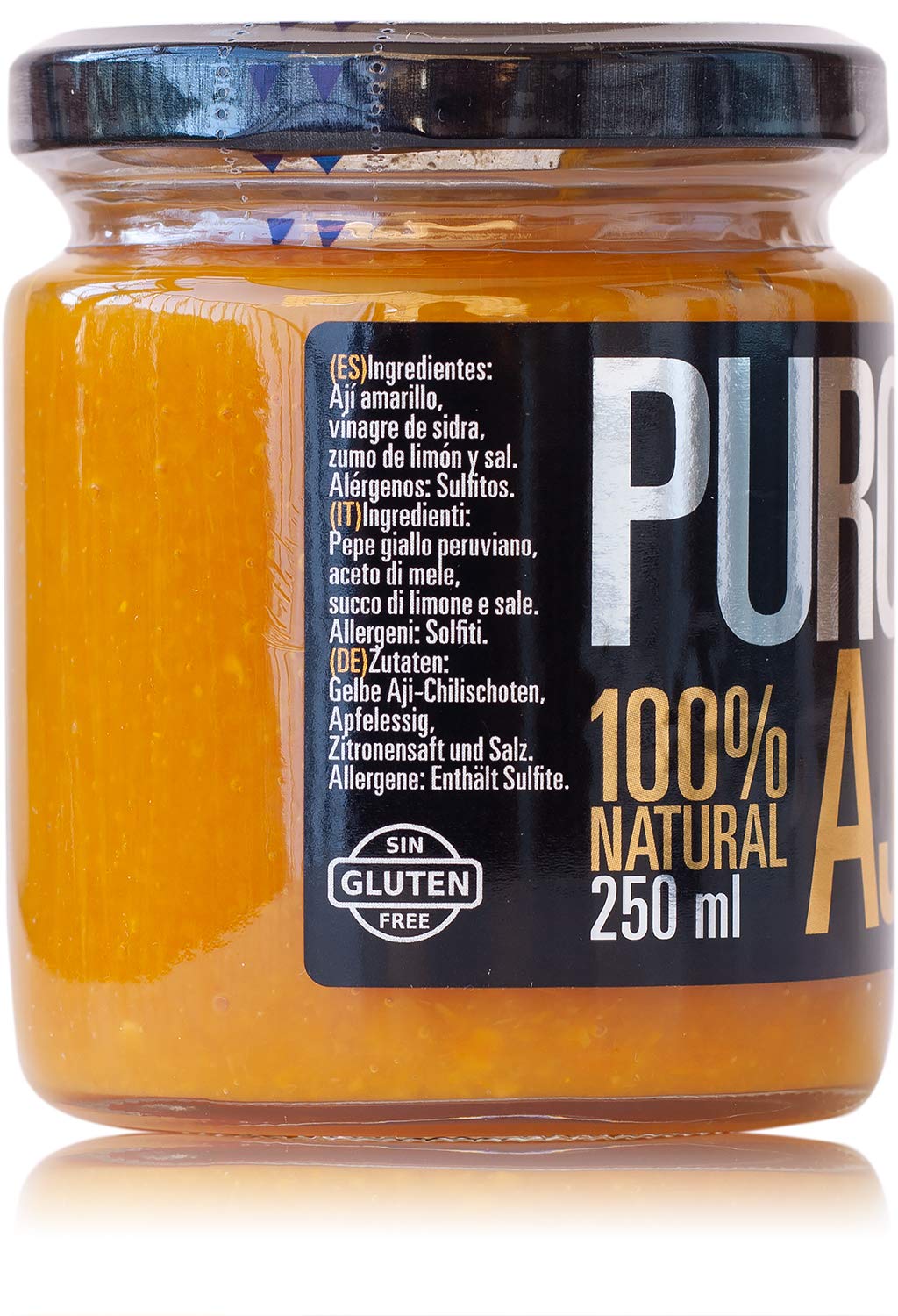 La Sarita Puro Ají 250 ml - Ají amarillo, 100% natural, sin gluten, apto para veganos
