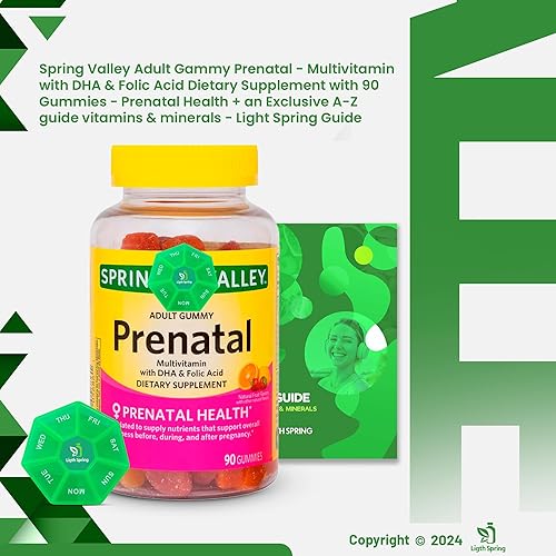 Miniatura 2 de Gomitas multivitamínicas prenatales, 90 unidades con paquete de vitaminas y minerales exclusivos, de la A a la Z, guía de mejor ligereza y primavera