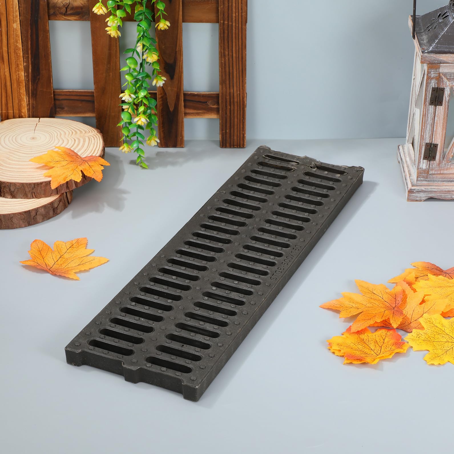 Holibanna Copertura per Scarico Drenaggio Resistente Antiscivolo per Esterni Adatta per Patii Nero Design Innovativo per Prevenire Intasamenti