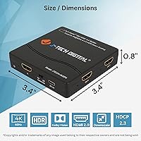Vista 7 de J-Tech Digital Divisor HDMI 4K 60Hz 1X4 Salida de Resolución Múltiple (MRO) Divisor HDMI 2.0 Soporta reducción HDR HDR10 / Visión Dolby 4K@60Hz