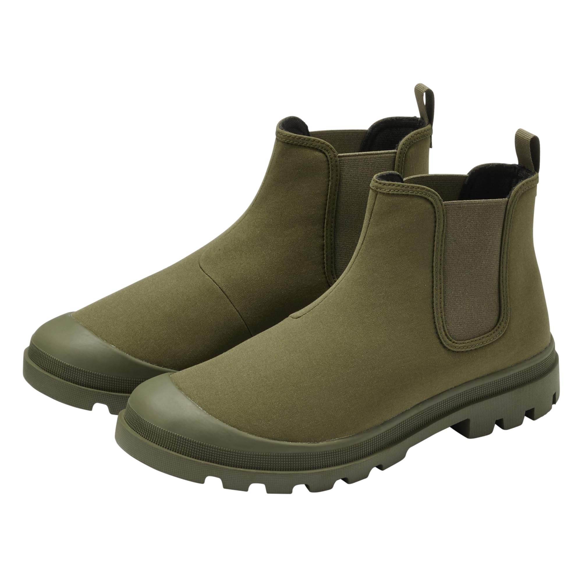 MUJI Men's Soft Insole Water Repellent Side Gore Boots, khaki