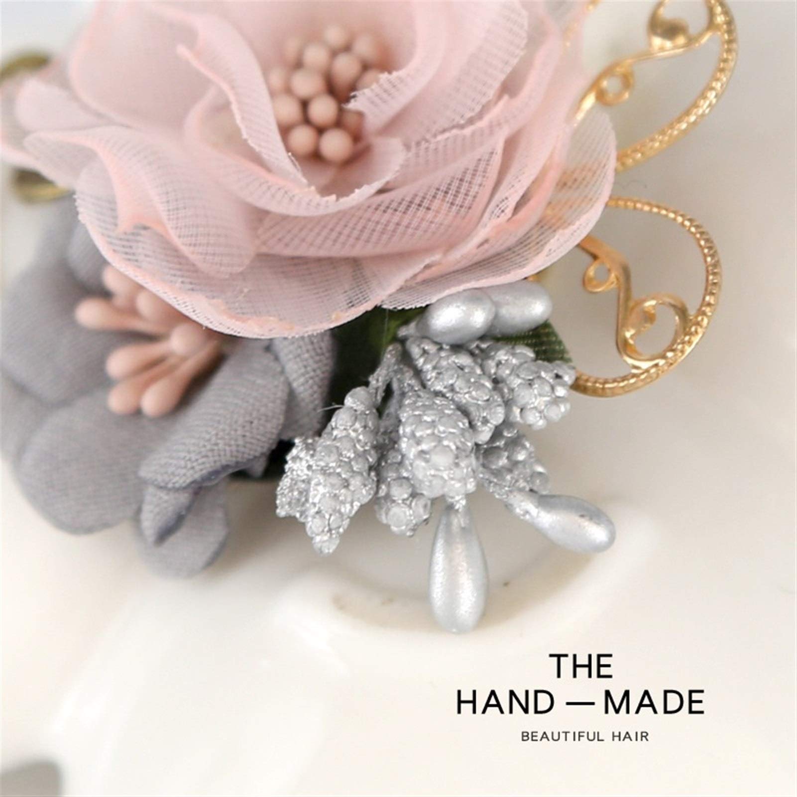 Broche de Cinta para Mujer, Broche de Tela, Ramillete de Flores para cárdigan, Chal, alfileres y broches, Accesorios de Ropa