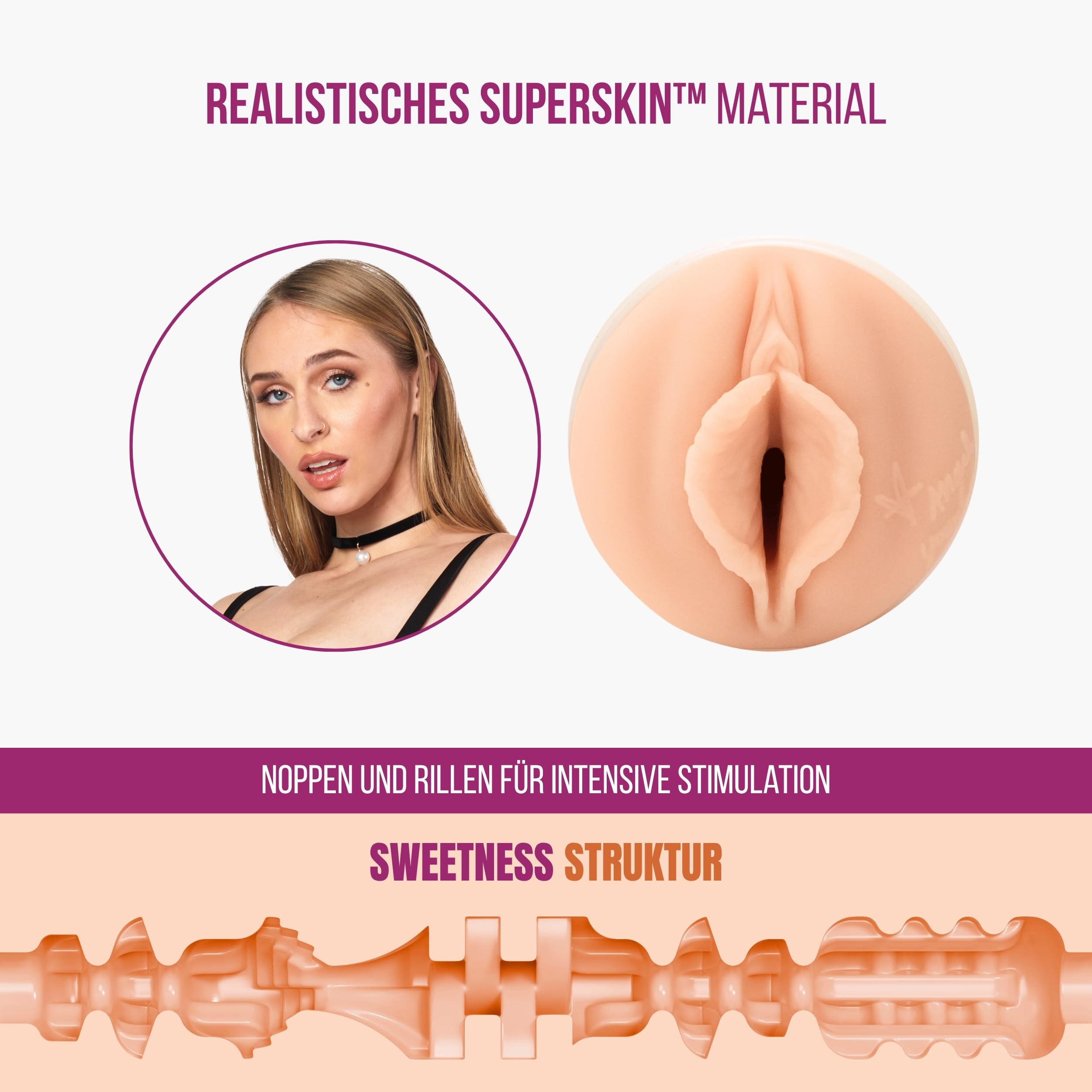 Fleshlight Angel Youngs Sweetness (Lady) - SuperSkin Masturbator, Sex-Spielzeug extrem realistisch