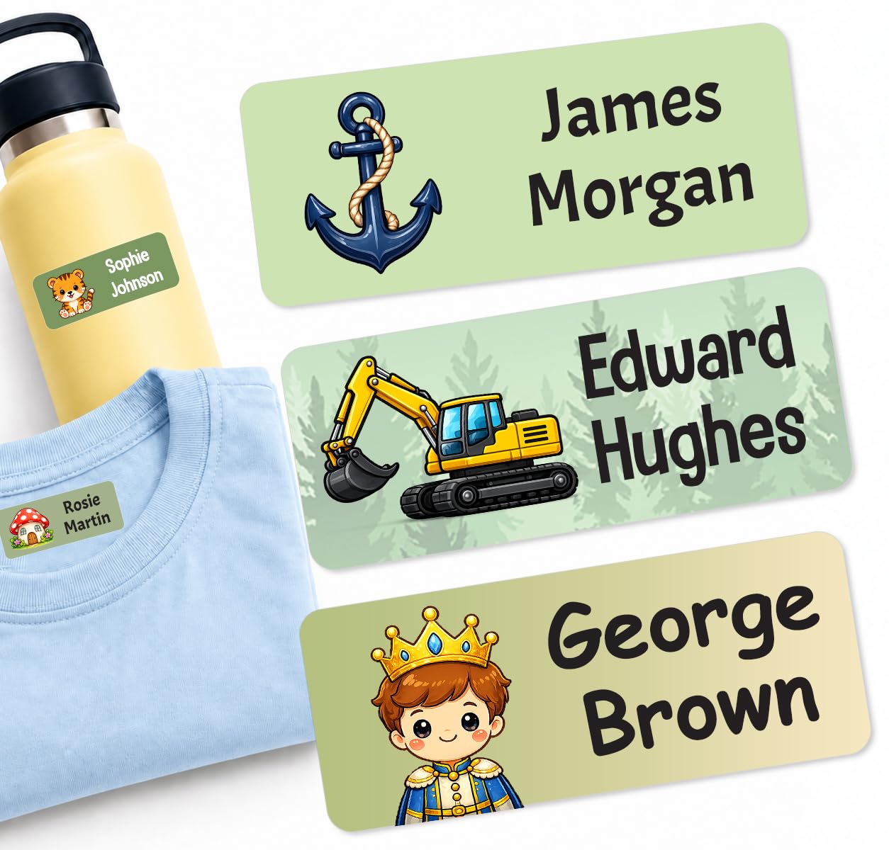 Kids Labels for Clothes Name Stickers for School Personalised 40 Upto 120