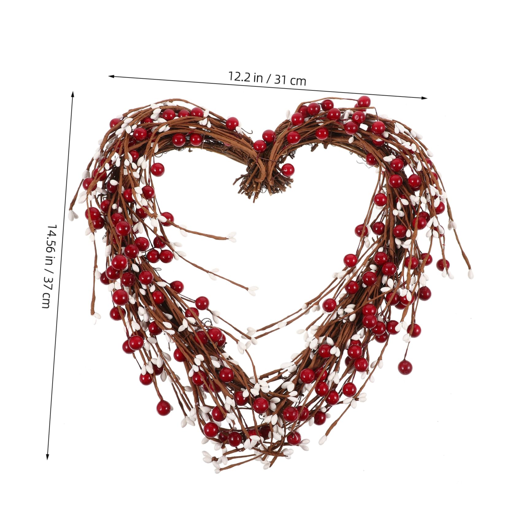 Guirnalda Colgante De Artificial Forma De Corazón para Decoración De Puerta San Valentín Adorno Festivo De Diseño Rústico y Chic para Celebraciones y Decoraciones del Hogar