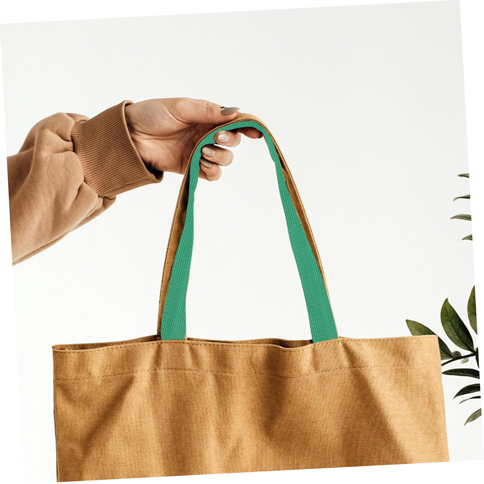 Correa para Bolsas de Mano de Poliéster Algodón, Verde Claro