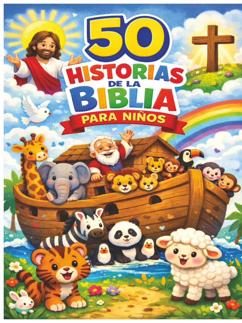 50 Historias de la Biblia Para Niños: Historias Bíblicas Ilustradas para Niños – Cuentos Cristianos para Aprender Fe, Amor y Valores