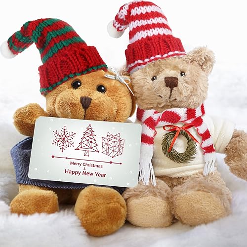 Vista 91 de Geyoga 8 piezas de mini sombreros y bufandas de Papá Noel, accesorios de Navidad, sombrero de gnomo pequeño para manualidades, bricolaje para Blanco