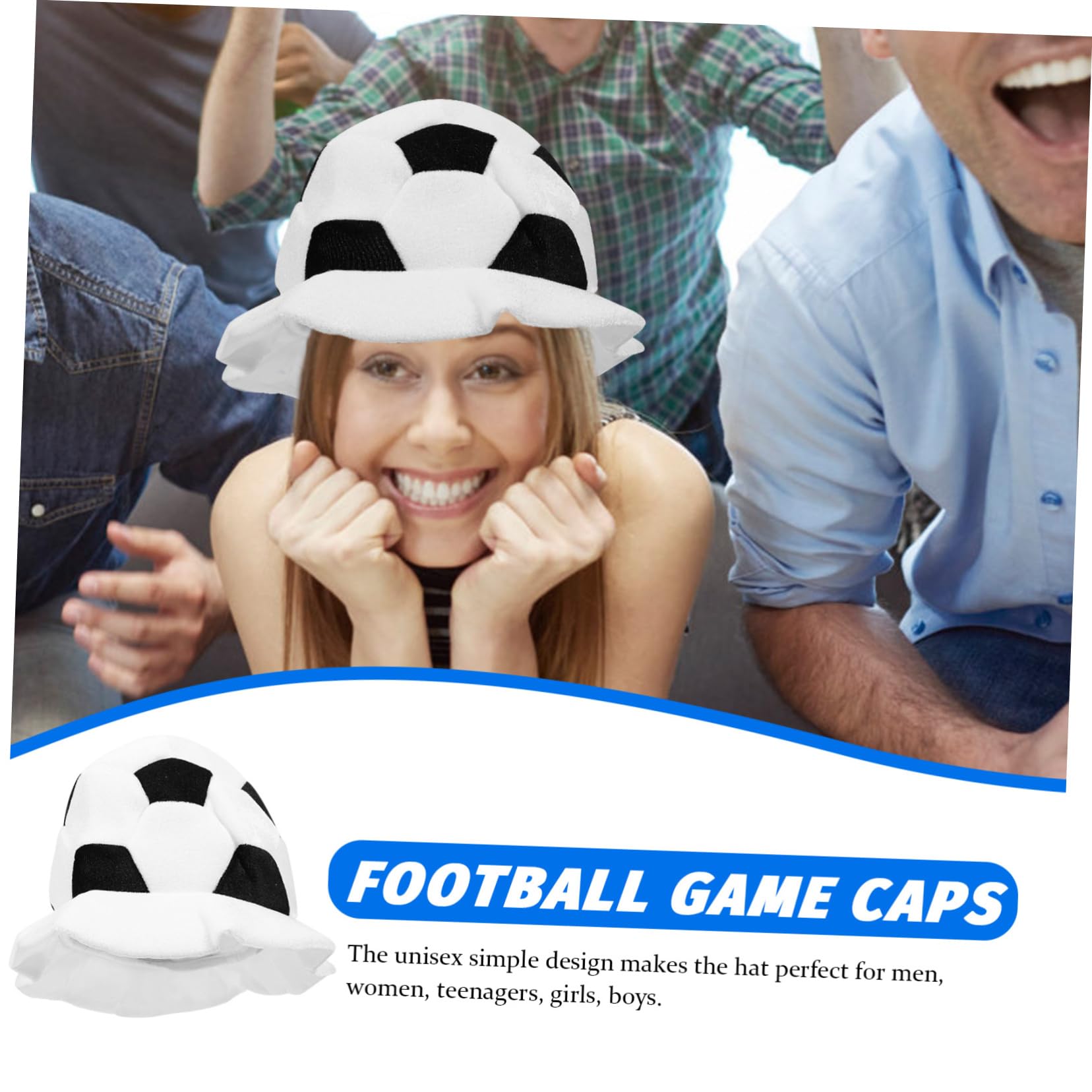 Cabilock 4 Piezas sombrero vacaciones gorro ventilador accesorios fiesta gorra futbol gorras futbol tapas tiara gorros felpa para partidos futbol Recuerdos fiesta Deportes