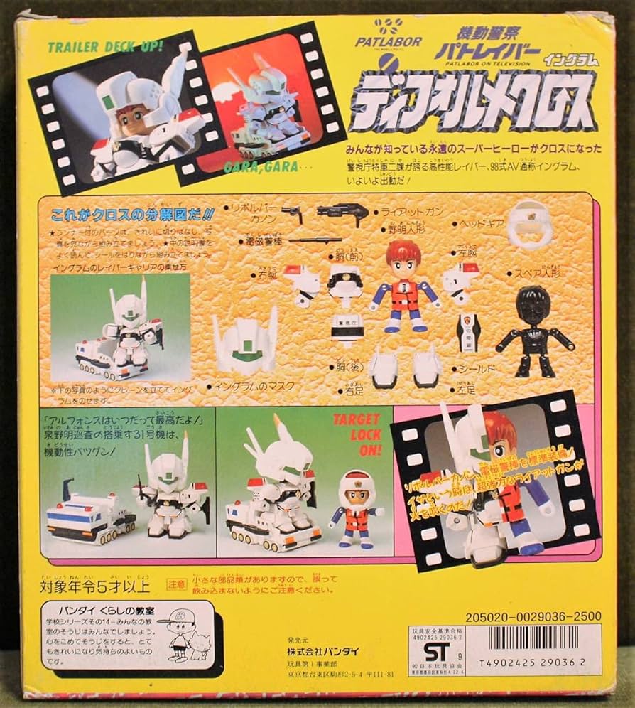バンダイ　デフォルメクロス　イングラム　機動警察パトレイバー　1990年当時物 バンダイ デフォルメクロス イングラム 機動警察パトレイバー