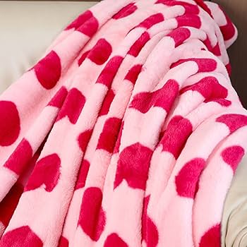 Amazon｜毛布 シングル 乳牛柄 ハート柄 ブランケット 160*200cm