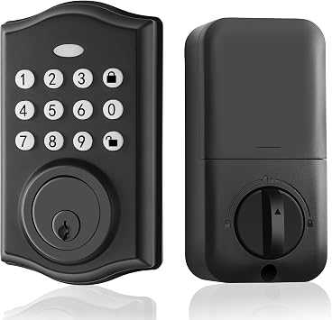 Keyless Entry Door Lock, Smart Deadbolt Auto Lock with Electronic Keypad, Easy Installation & Setting Design Ideal for Front Door, Home, Apartment, Storehouse