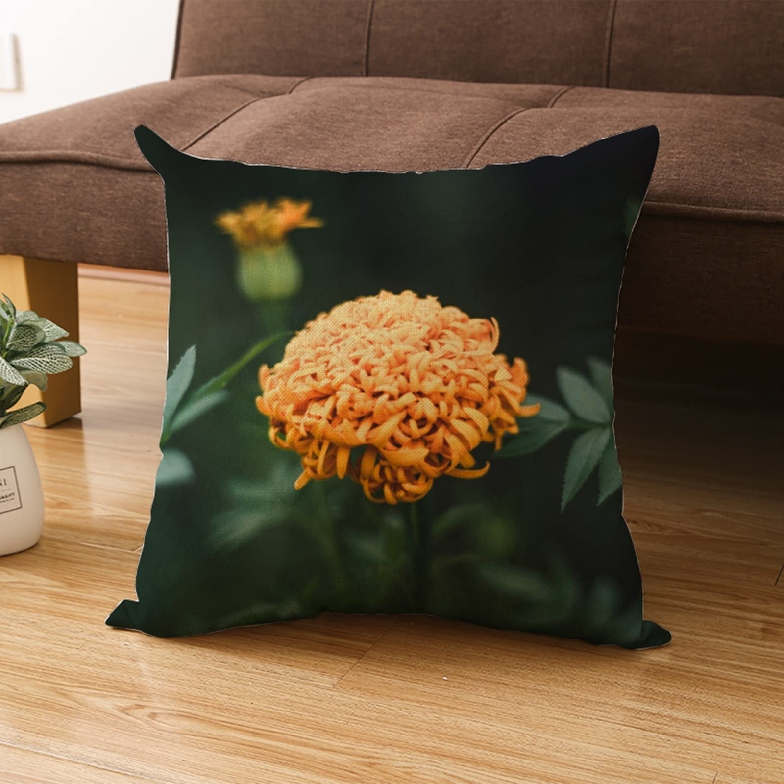 7 fundas de cojín decorativas de 50 x 50 cm, fundas de cojín de lino para sala de estar, sofá