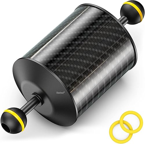 Seafrogs - Brazo flotante submarino de fibra de carbono, brazo de flotabilidad ligero de doble bola para bandeja de buceo, luz de video y