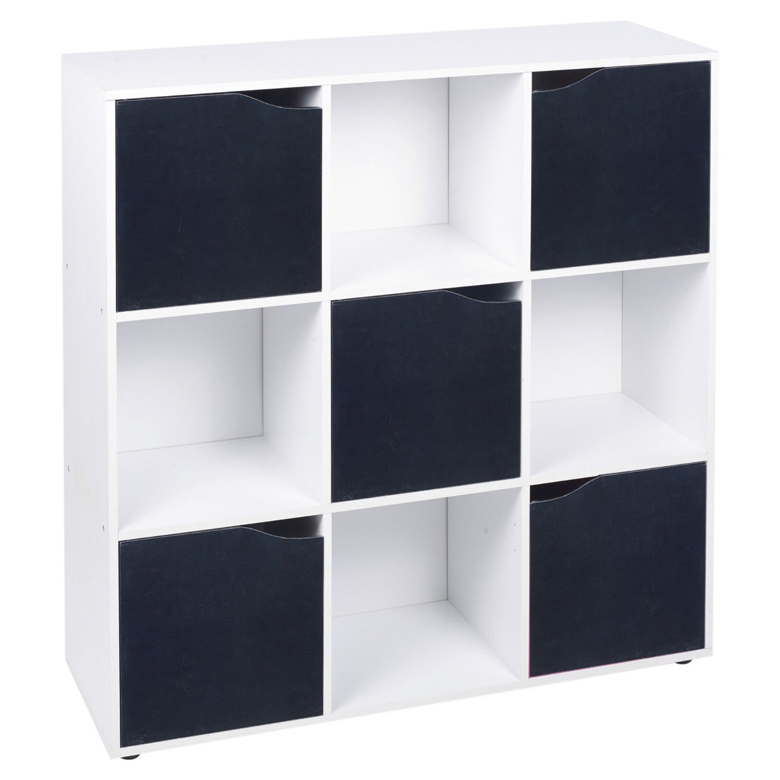 URBNLIVING Wooden Cube Bookcase Shelving Display Shelves Storage Units Wood Shelf Door - Pick your Colour & Size โ image 1