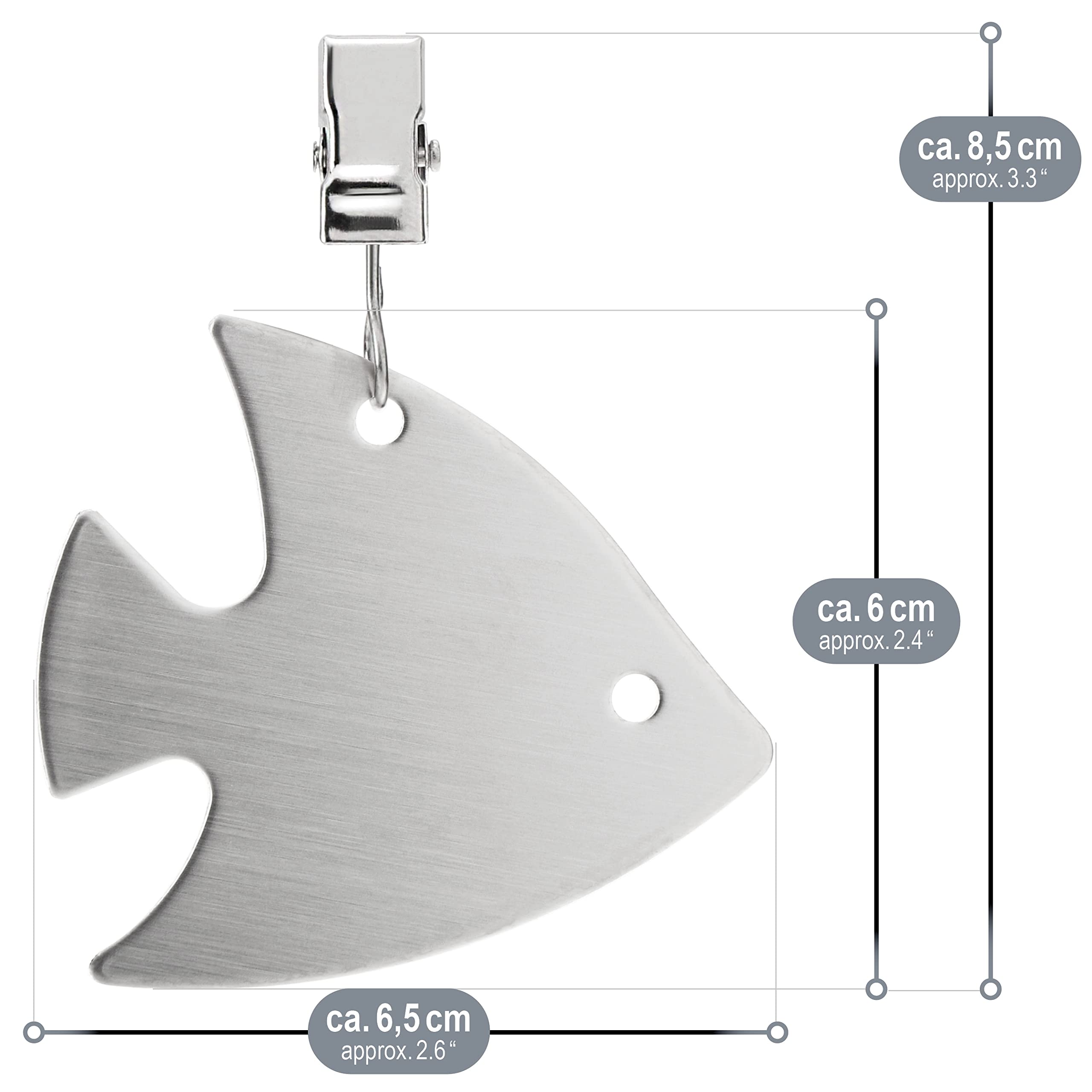 com-four® 8x pesi tovaglia acciaio inox, fermagli pesanti, clip fissaggio tavolo, accessori interno esterno