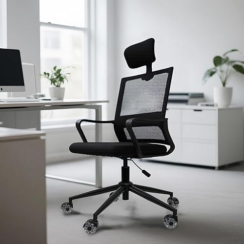 Miniatura 2 de Piezas de repuesto para sillas de oficina de 28 pulgadas, repuesto de base resistente, capacidad de 2500 libras, patas de silla de metal negro mate