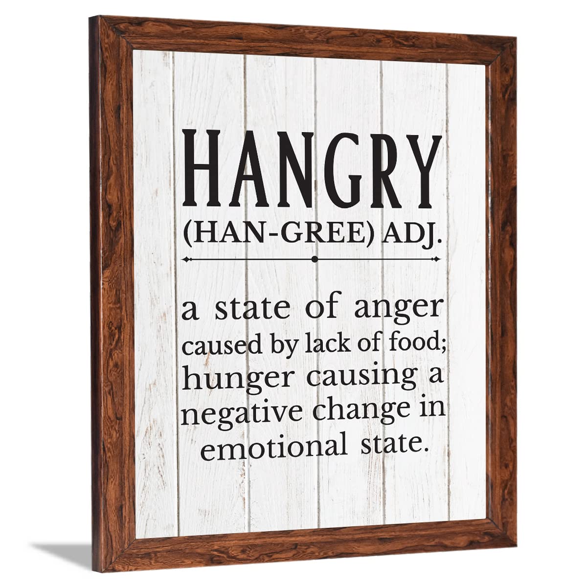 Chaka Chaundh - Kitchen Quotes Wall Frames - Food Quotes Frame - Dining Table Quotes Frames for Room & Hall - (13.6 X 10.6 Inches) (Hangry - White Vintage)