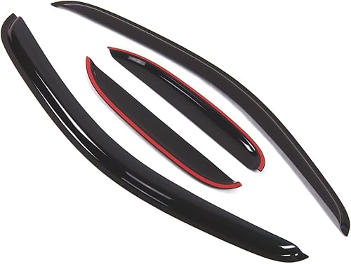 Miniatura 2 de Tuningpros Visor de ventana compatible con GMC Sierra 1500 2500 3500 Extended Cab, DGWV2-050-2 2007-2013 deflector de montaje exterior, protector de