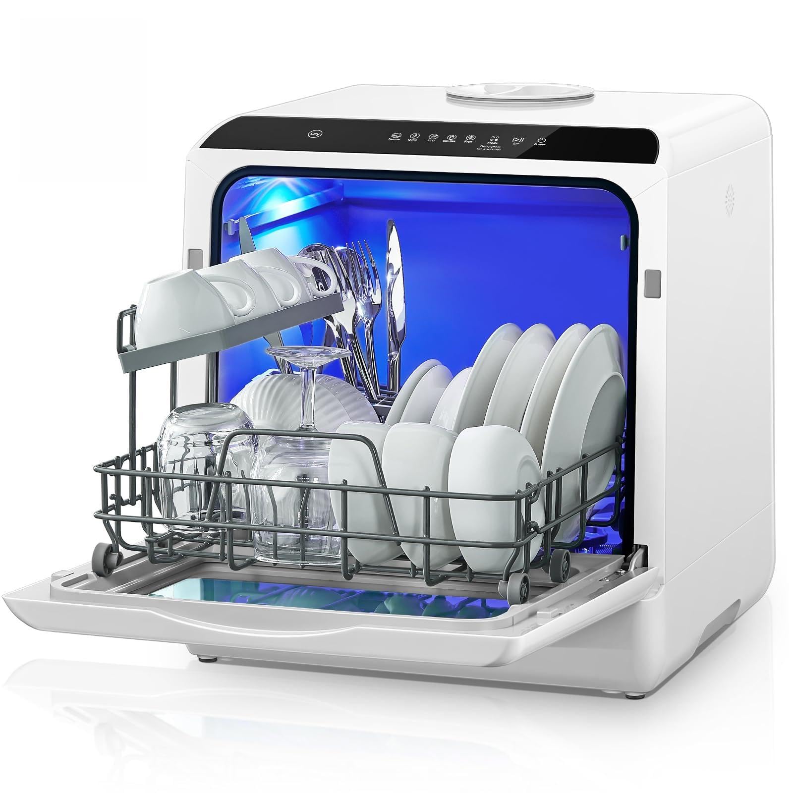 FOHERE Countertop Dishwasher with Delay Start
