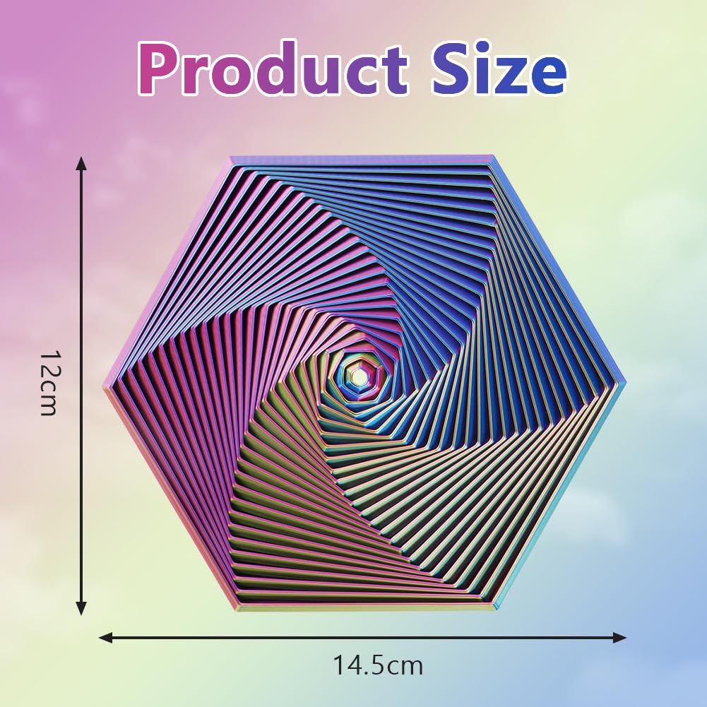 Ainiv Fractal Fidget Hexagon Toy, 3D Printing Hexagon Spiral Fidget Toys - Image 2