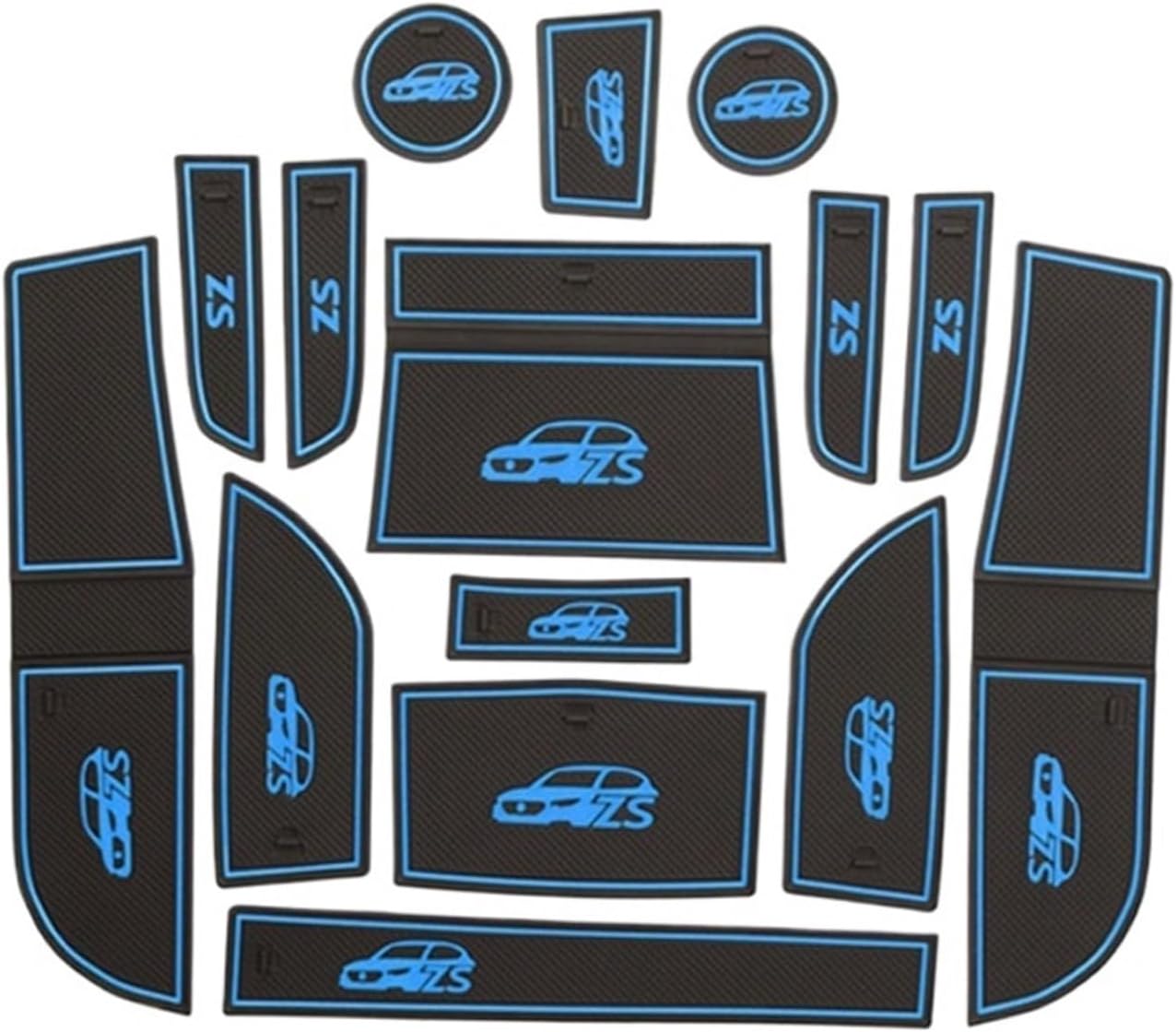 Compatible with MG ZS Door Groove Mat Anti-Slip mat Anti Slip car pad Non-Slip Carpet Door Interior car-Styling Accessories Decoration(8ledset)