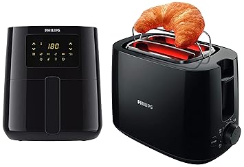 PHILIPS Digital Air Fryer HD9252/90 with Touch Panel, 7 Pre-set Menu, 1400W, 4.1 Liter, with Rapid Air Te