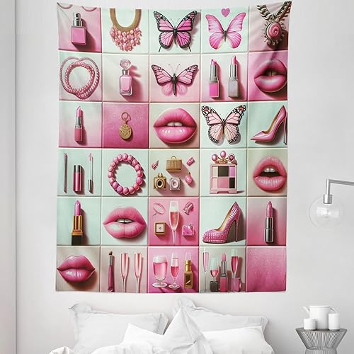 Miniatura 296 de Ambesonne Tapiz gótico, patio con hiedra encantada en la puerta antigua al bosque, colgante de pared ancho para dormitorio, sala de estar, 2-Verde