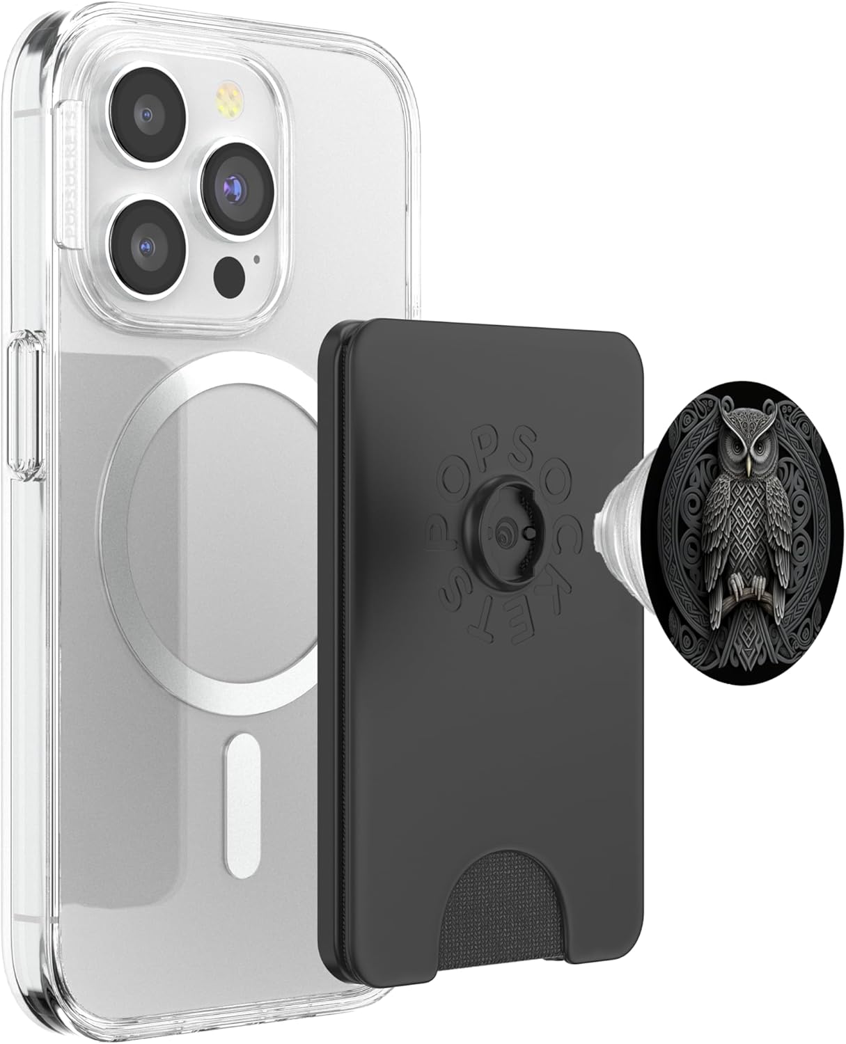 Celtic Knot Owl Viking Norse Mythology Symbol Aesthetic PopSockets PopWallet for MagSafe