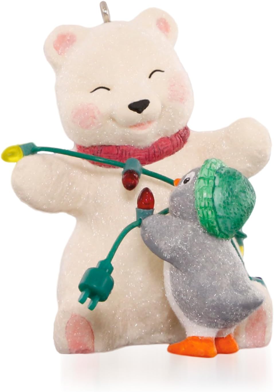 Hallmark Keepsake Ornament Wrapped Up in Friendship Snowball The Polar Bear and Tuxedo The Penguin Christmas Lights