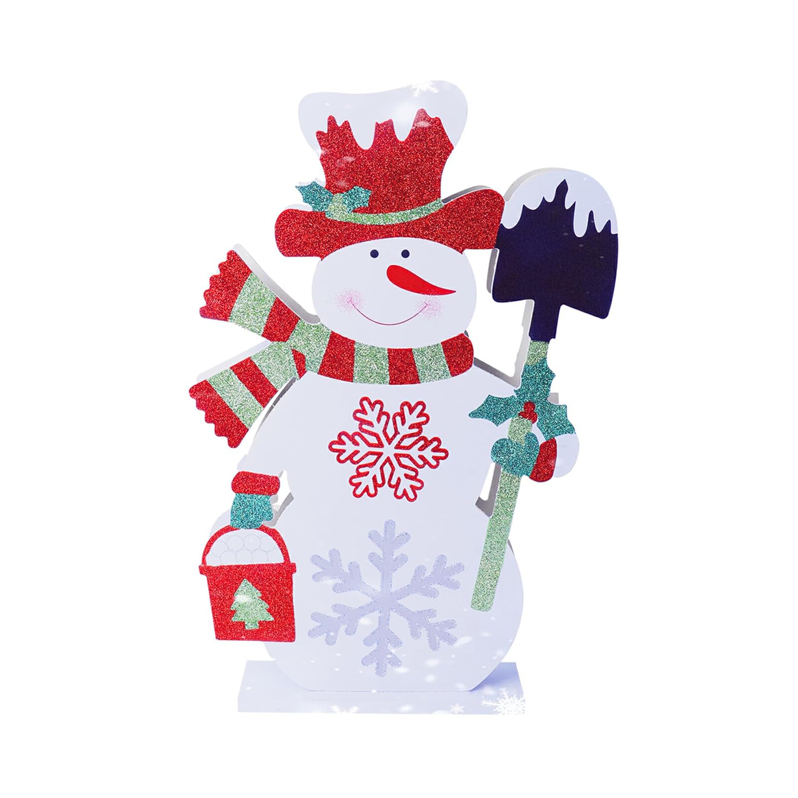 Figurine de Bonhomme de Neige, décoration de noël, décorations en Bois, Signe de noël, Taille Bonhomme de Neige