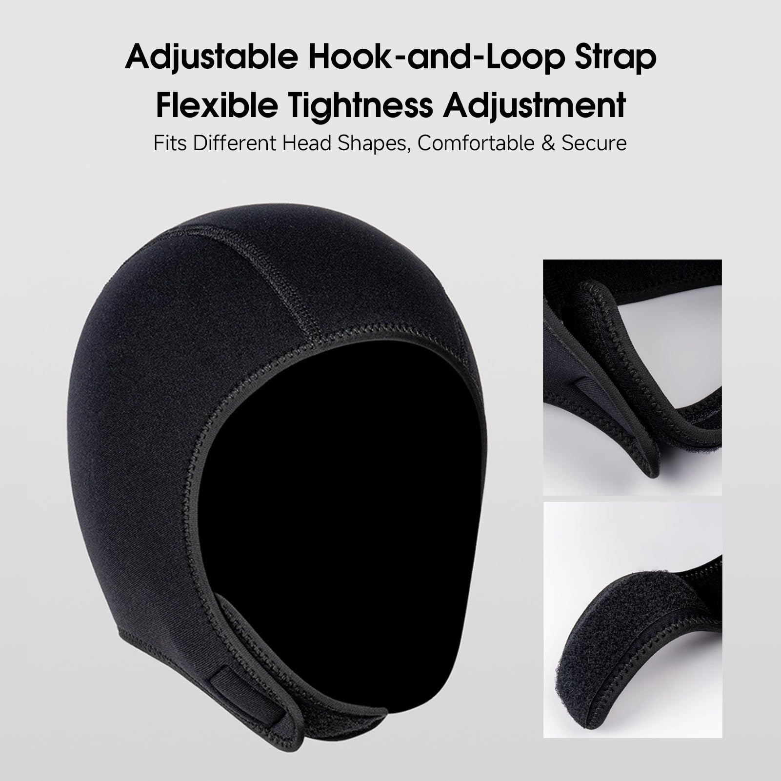 Gorro de Buceo de Neopreno 3MM, CáLido para Esnórquel Natación con Correa para La Barbilla, Hombres Mujeres, Buceo Surf Kayak Vela, Paquete 2